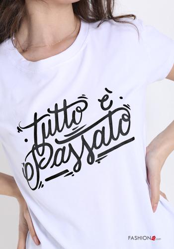 T-shirt de Algodón Patrones de escritura - ph 4