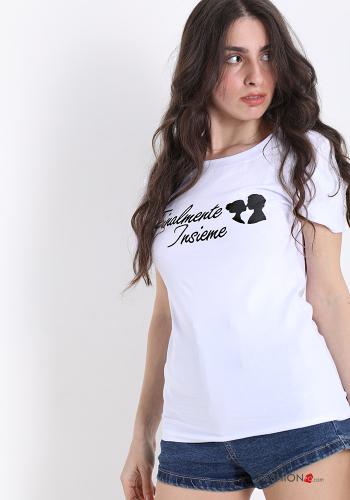 Lettering print Cotton T-shirt