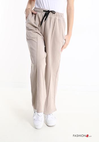 Pantalone sportivo in Cotone con tasche con fiocco - ph 1