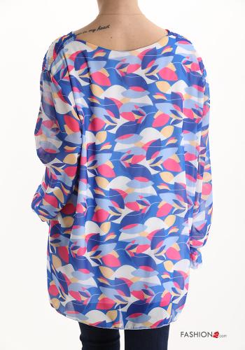 Blumenmuster plissiert Bluse - ph 2