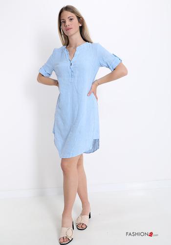 Linen Dress with buttons