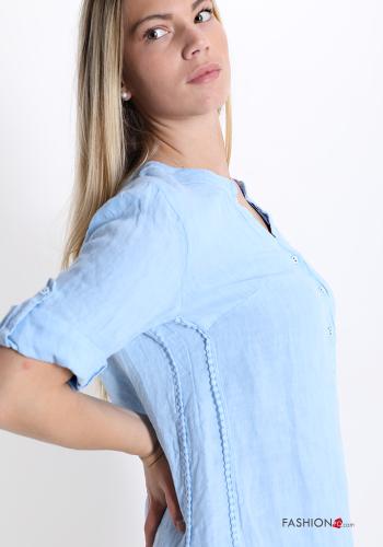 Abito in Lino con bottoni - ph 4