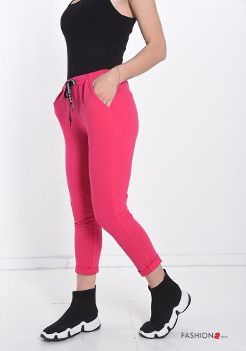 Cotton Joggers with pockets with bow