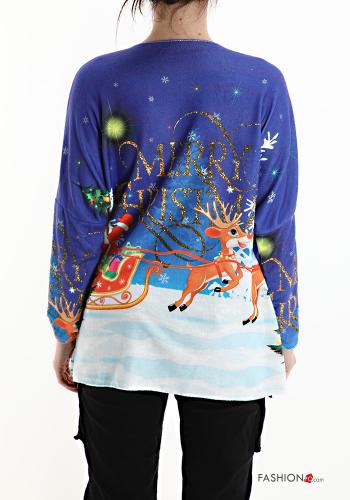 Camisola de mangas compridas de Natal gola V - ph 2