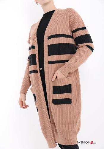 Striped Cardigan with pockets