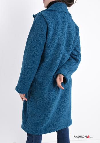 Teddy Bear faux fur Coat with buttons with pockets - ph 2
