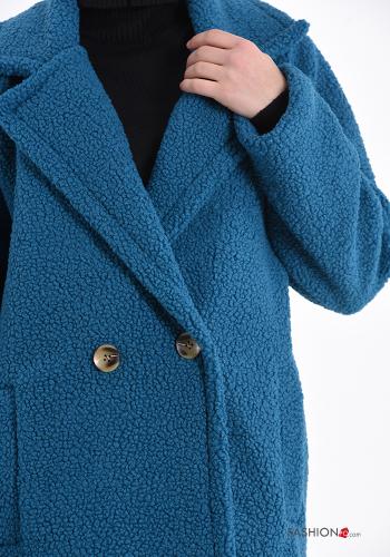 Teddy Bear faux fur Coat with buttons with pockets - ph 4