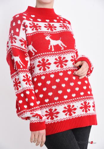 Maglione Fantasia natalizia a collo alto - ph 1