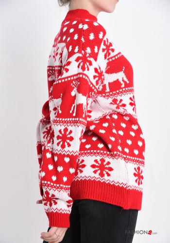 Maglione Fantasia natalizia a collo alto - ph 2