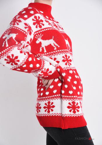 Maglione Fantasia natalizia a collo alto - ph 3