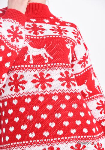 Maglione Fantasia natalizia a collo alto - ph 4