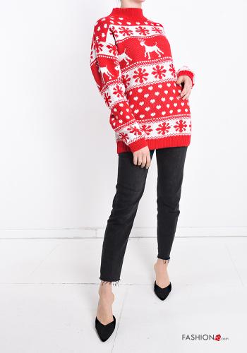 Maglione Fantasia natalizia a collo alto - ph 5