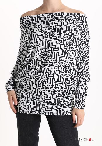 Geometric pattern Long sleeved top - ph 1