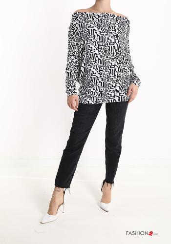 Geometric pattern Long sleeved top - ph 5