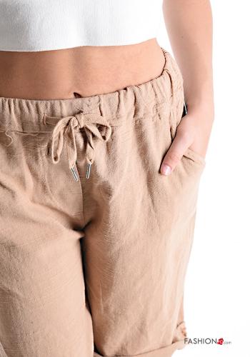 Cotton Bermuda with drawstring with elastic with pockets - ph 4