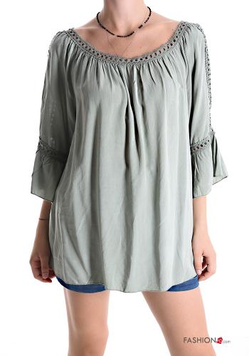 Blusa maniche a tre quarti