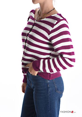 Cardigan Fantasia righe con bottoni - ph 3