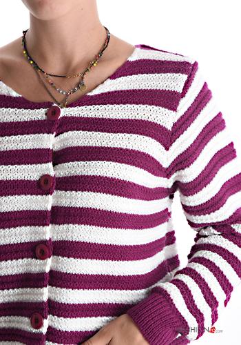 Cardigan Fantasia righe con bottoni - ph 4
