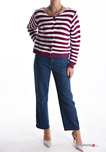 Cardigan Fantasia righe con bottoni - ph 5