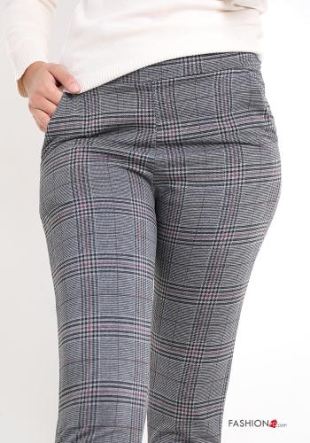 Pantalones de Algodón Estampado tartán con bolsillos - ph 4