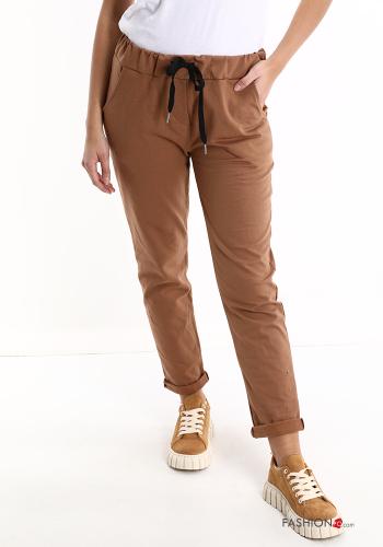 Pantalone sportivo in Cotone con tasche con fiocco - ph 1