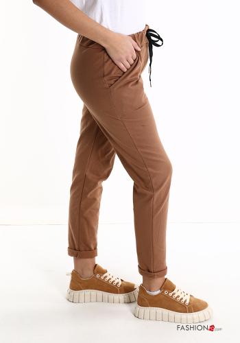 Pantalone sportivo in Cotone con tasche con fiocco - ph 3