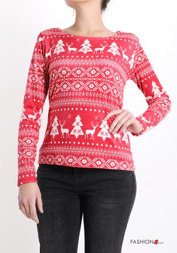 Maglietta a manica lunga Fantasia natalizia