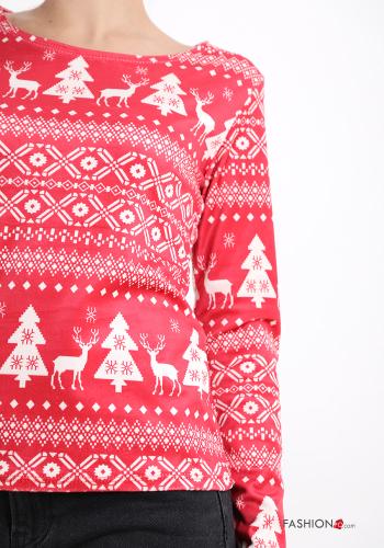 Maglietta a manica lunga Fantasia natalizia - ph 4