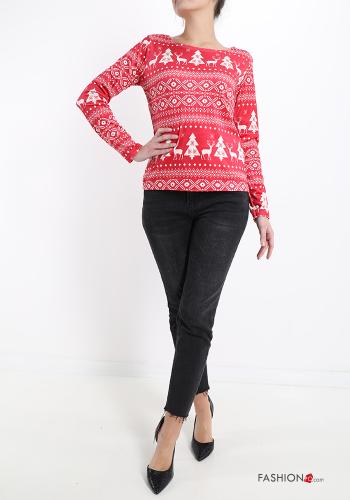 Maglietta a manica lunga Fantasia natalizia - ph 5