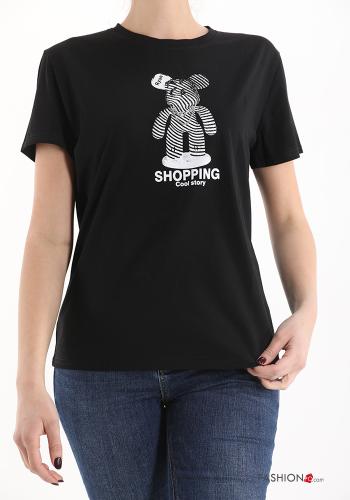T-shirt in Cotone Fantasia stampata
