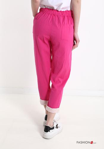 Hose aus Leinen mit Taschen mit Schleife - ph 2