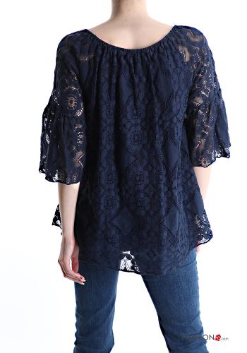 Spitze- Bluse mit Schleife - ph 2