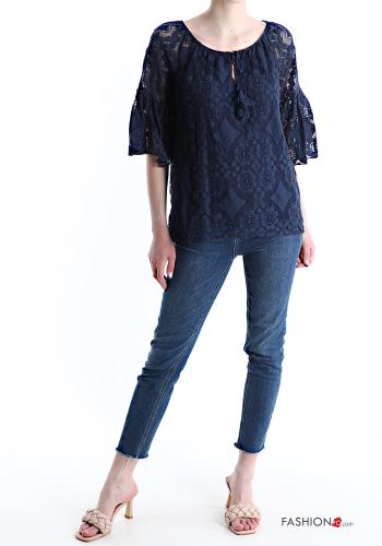Spitze- Bluse mit Schleife - ph 5