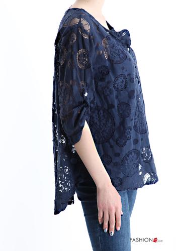 Blusa Fantasia ricamata con bottoni - ph 3