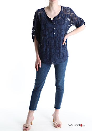 Blusa Fantasia ricamata con bottoni - ph 5