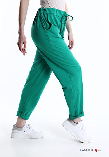 Cotton Trousers with pockets with bow - ph 3