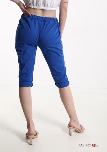 Calça capri em Algodão com bolsos com laço - ph 2