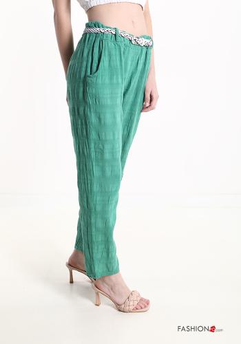 Hose aus Baumwolle mit Taschen mit Band - ph 3