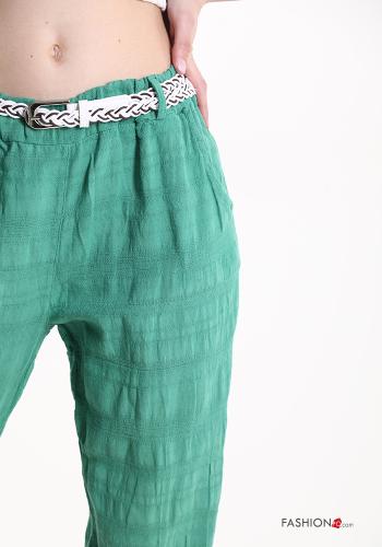 Hose aus Baumwolle mit Taschen mit Band - ph 4