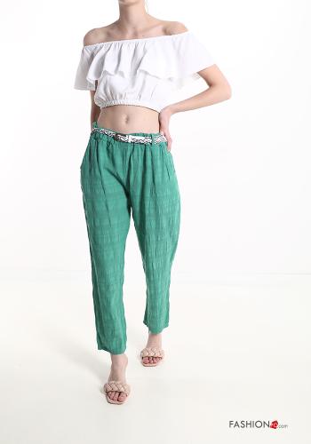 Hose aus Baumwolle mit Taschen mit Band - ph 5