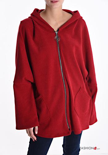 Felpa con zip con cappuccio - ph 1