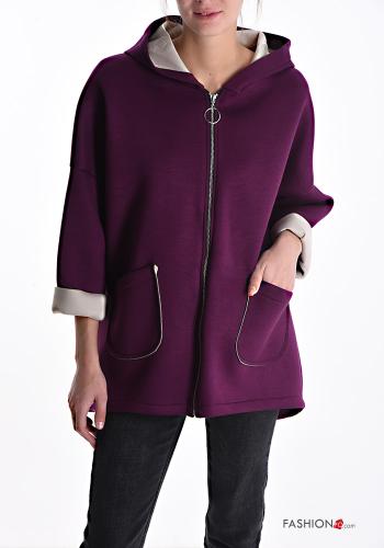 Giacca con zip con tasche con cappuccio - ph 1