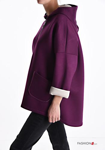 Giacca con zip con tasche con cappuccio - ph 3