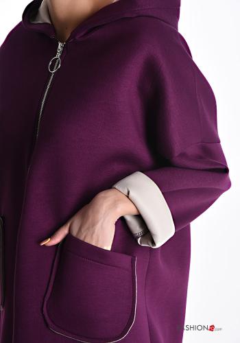 Giacca con zip con tasche con cappuccio - ph 4