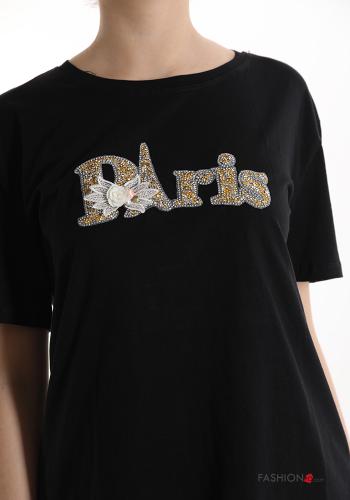 T-shirt in Cotone Fantasia scritta - ph 4