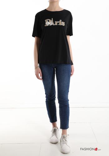 T-shirt in Cotone Fantasia scritta - ph 5