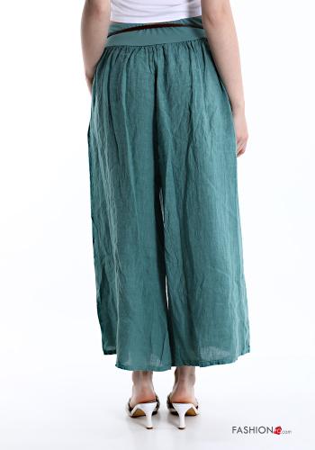 Pantalone in Lino con cintura con tasche - ph 2