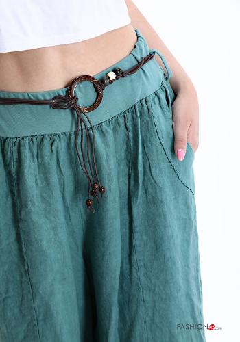 Pantalone in Lino con cintura con tasche - ph 4