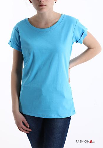 T-shirt in Cotone maniche corte girocollo