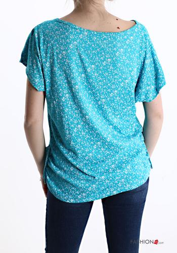 T-shirt maniche corte girocollo Fantasia floreale - ph 2
